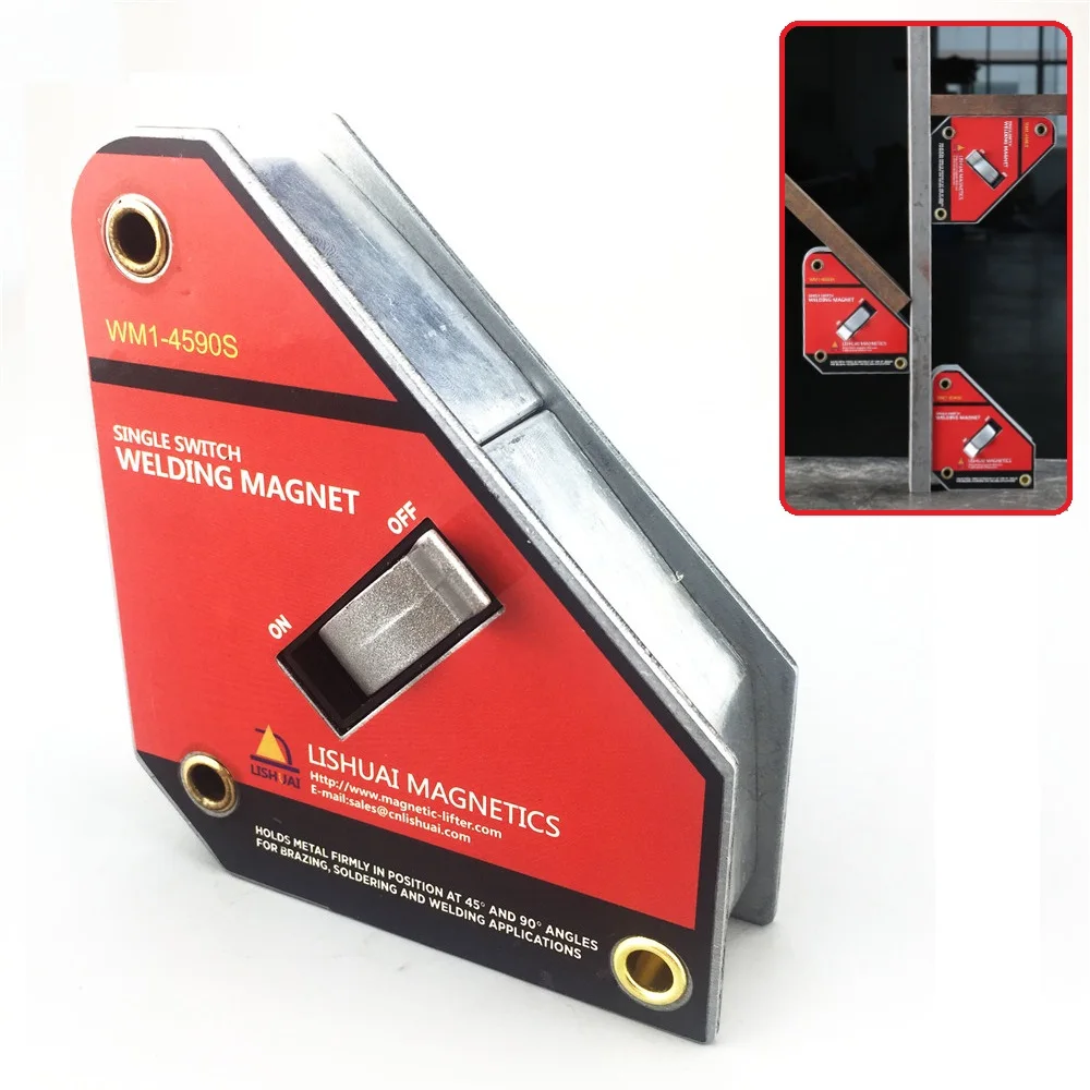En Ligne LISHUAI Néodyme Support Magnétique De Soudure Sur Off Interrupteur Magnétique Pince Aimant Carré 45 90 Degré Petite Taille Forte Commutateur unique