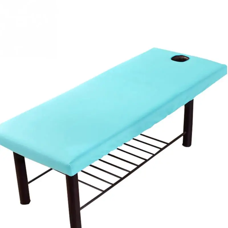 Soft Universal Massage Bed Sheet 70*190cm Solid Couch Forepart Hole Polyester Elastic All-round Wrap Drop Shipping#63
