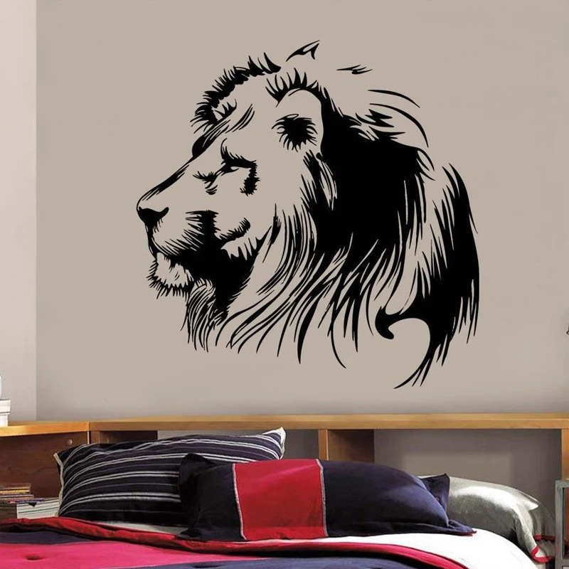Lion Head Decal Graphic Removable Wall Stickers for Nursery Kids