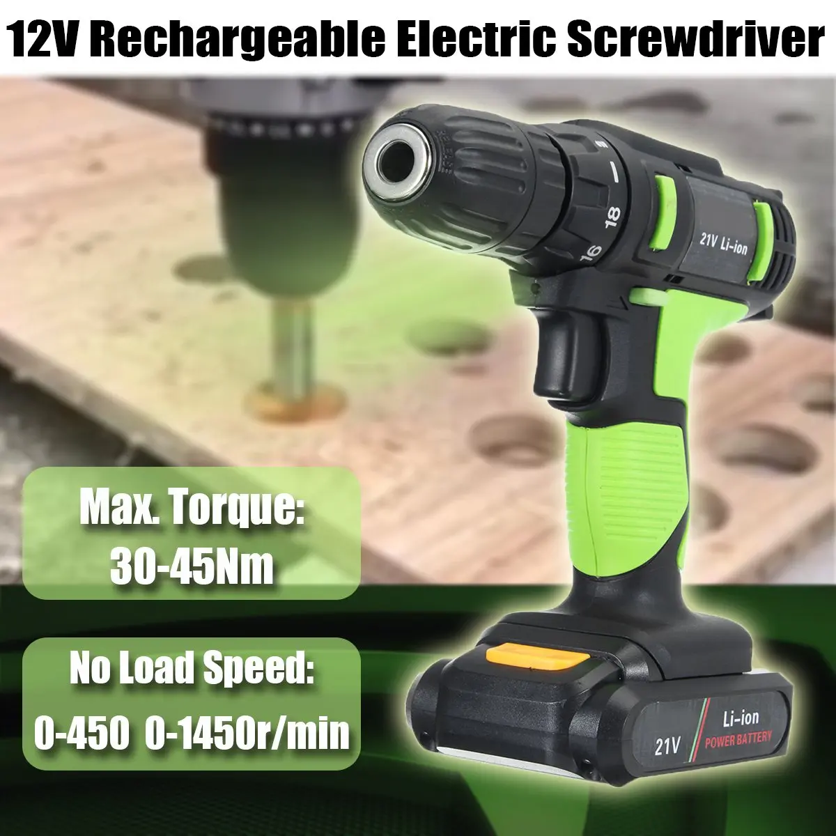 YIKODA 21V Cordless Driver Drill Battery Screwdriver Electric Power Tools