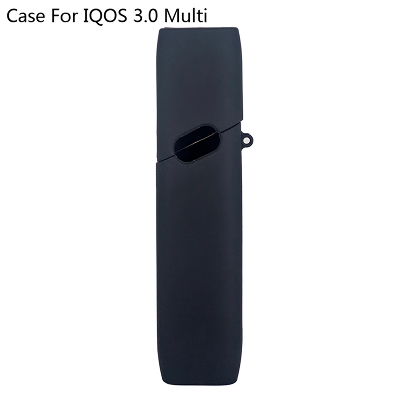 Черный Белый силиконовый чехол для IQOS 3,0 мульти электронная сигарета полный защитный чехол - Цвет: BK