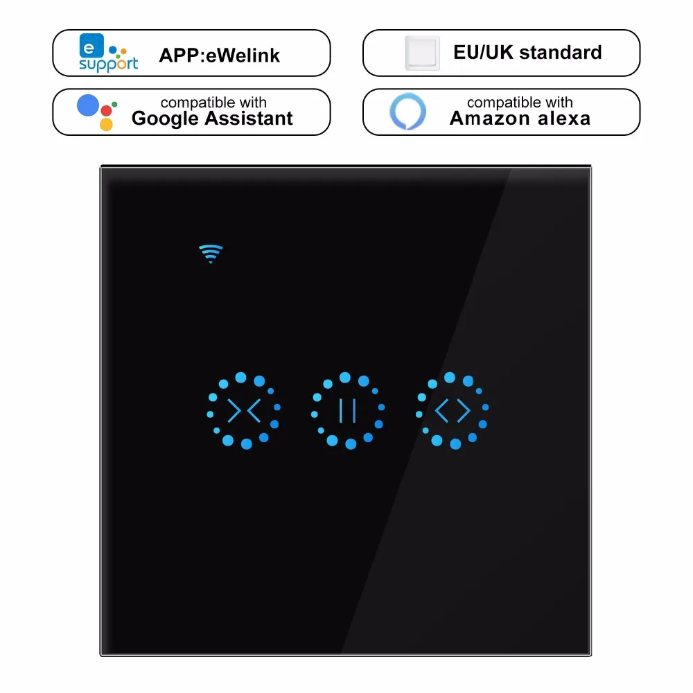 Приложение eWeLink EU/US Wifi Smart Touch занавес переключатель голосового управления Alexa и Google телефон управление для занавеска с электроприводом