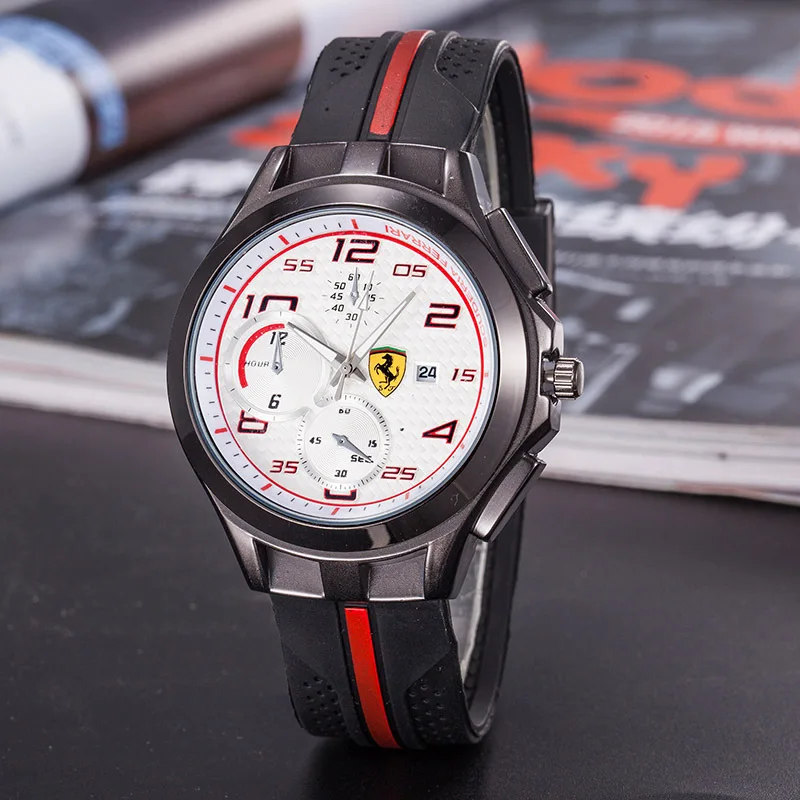 2019 men's quartz f1 racing for ferrary watches stainless steel strap casual personality watch fashion man brand wristwatch