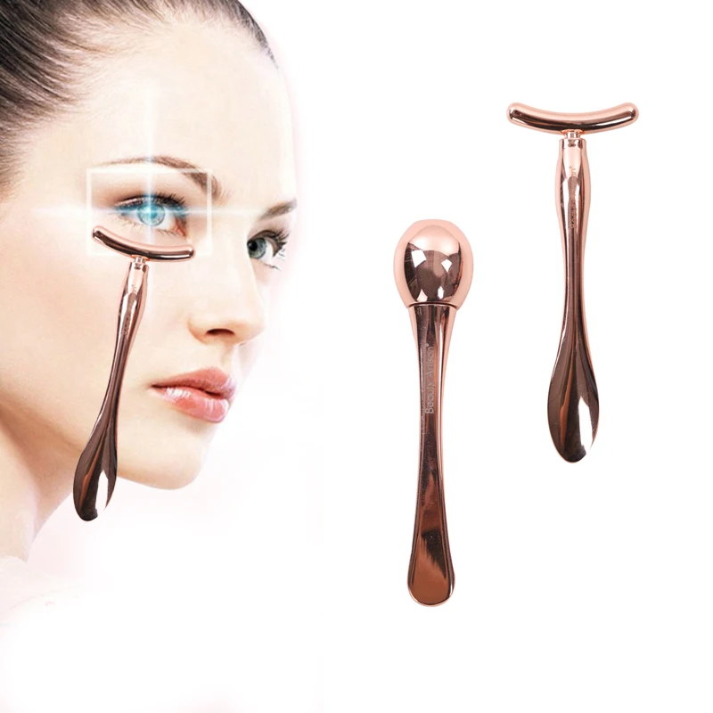 Facial Mask Stick Alloy Metal Gold DIY Eye Cream Massage Eye Fatigue Relief Massage Stick Anti Wrinkle Makeup Eye&Face Care Tool