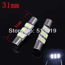 Япония Горячая! 31 мм 6 светодиодов 3528 SMD Внутреннее освещение автомобиля гирлянда светодиодные лампы пять цветов avalible 100 шт. в партии