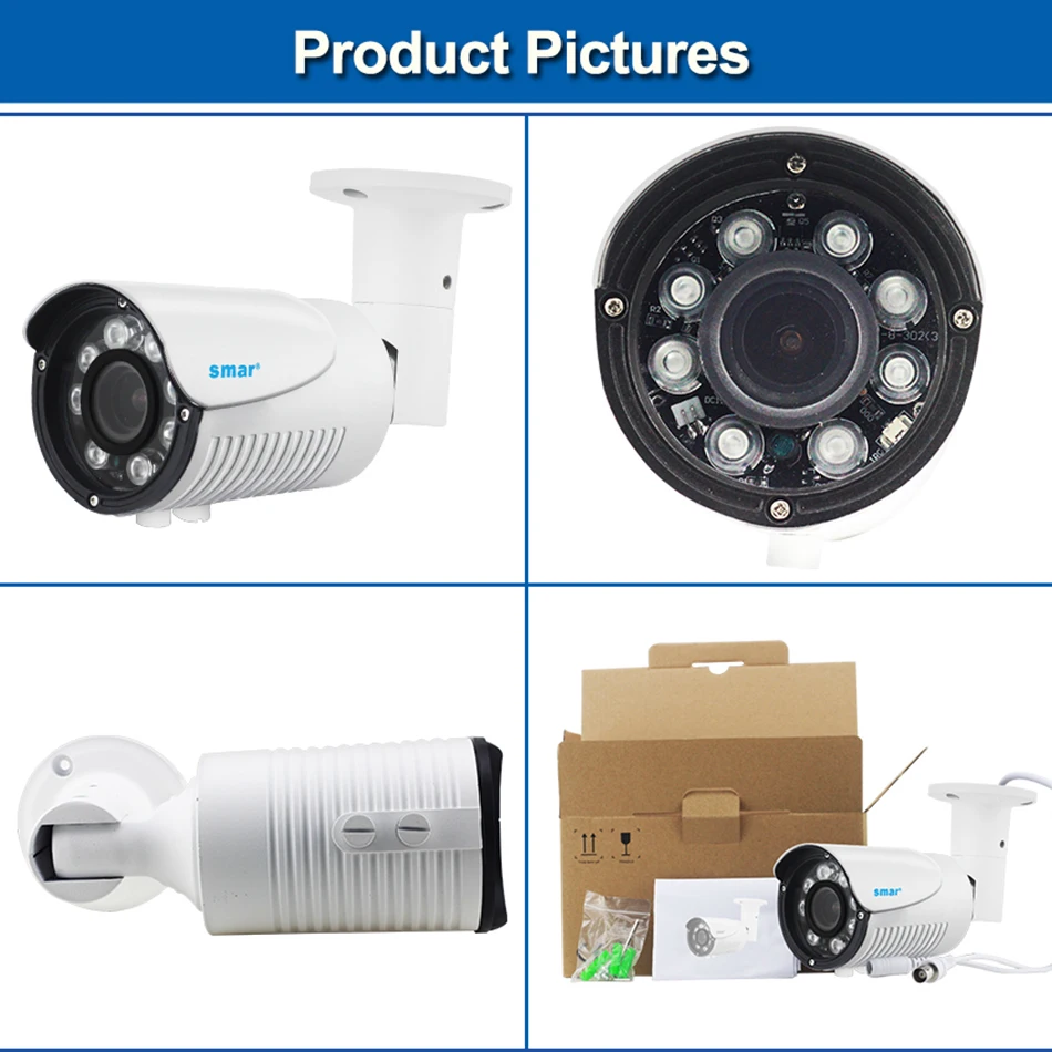 Smar HD 1080P AHD Camera Outdoor 2.8-12mm 4X Manual Zoom Lens AHDH Surveillance Security CCTV Camera Waterproof IP67 Nano Leds (3)