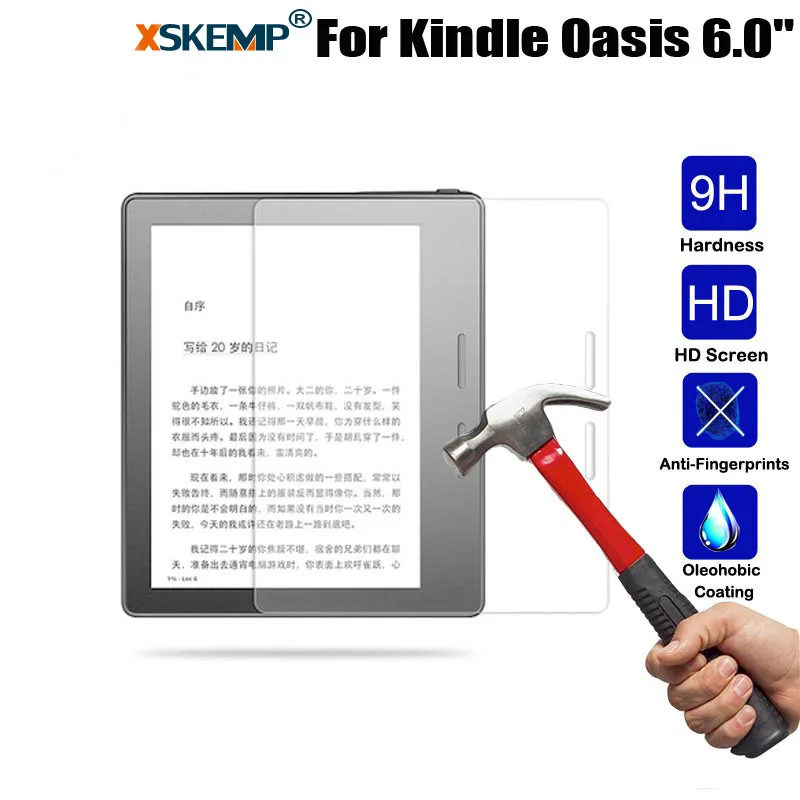 XSKEMP 0 3 мм Настоящее HD закаленное стекло Защита для экрана Kindle Oasis 6 &quot9 H твердость
