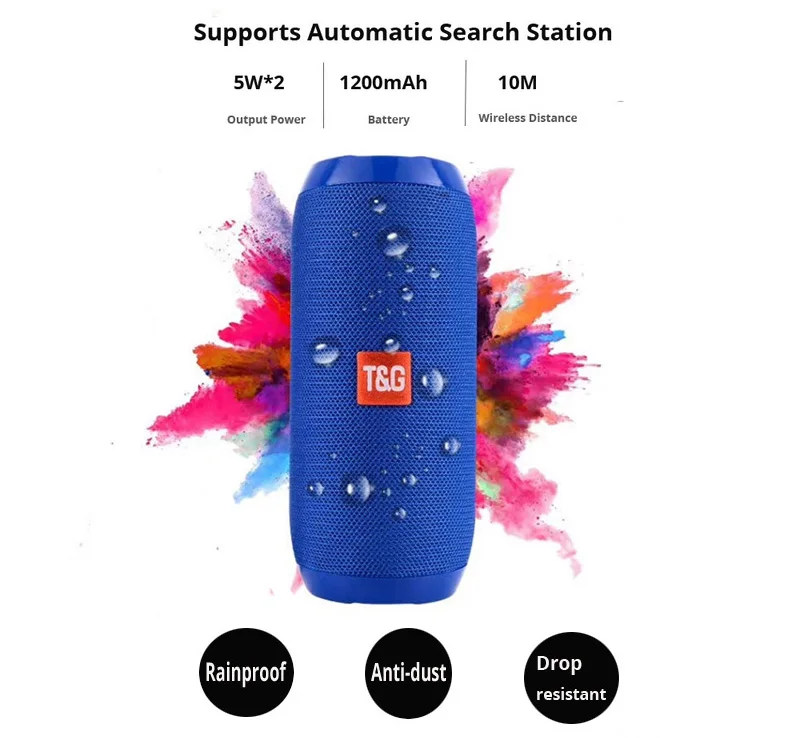 Wireless Bluetooth Speaker column Stereo Subwoofer loudspeaker Waterproof portable Speaker+TF Built-in Mic Bass FM MP3 Sound Box Wireless Bluetooth Speaker column Stereo Subwoofer loudspeaker Waterproof portable Speaker+TF Built-in Mic Bass FM MP3 Sound Box