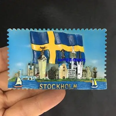 Stockholm, Швеция, туристический Мемориальный холодильник, магнит из смолы, 3d магнит-наклейка на холодильник, сувенир для путешествий, кухонные украшения для дома