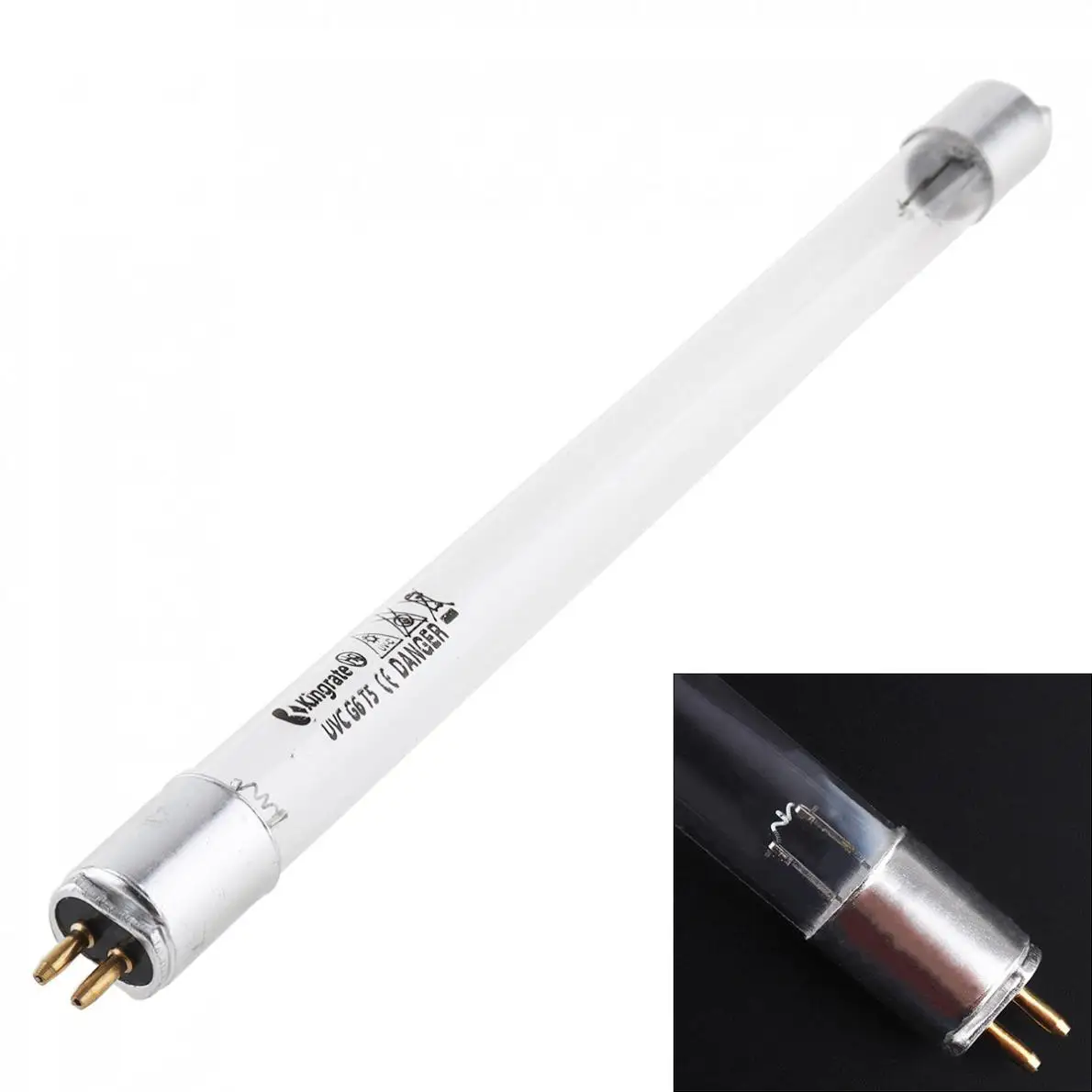 

G6 6W UV Sterilizer Light Tube Bulb Ultraviolet Filter with Straight Pipe + Metal Aluminum Head for Air Sterilization Equipment