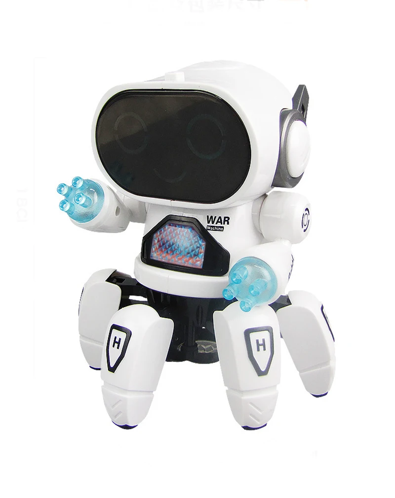 360 Вращающийся умный танцующий робот, электрический игрушечный Осьминог с шестью когтями, игрушки для прогулок, музыкальный светильник для детей, подарки на Рождество и день рождения
