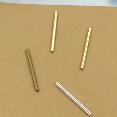 

100pcs/lot 1.5mm Hole Copper Spacer Beads Straight Tube Beads for DIY Chock Necklace Bracelet Making Components