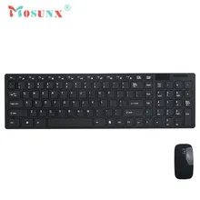 Ecosin2 Mosunx Luxury Ultra Slim Mini 2 4G Wireless Optical Keyboard Mouse Kit For PC Laptop