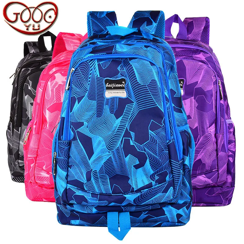 

New fashion vertical section large capacity backpack Oxford cloth casual Korean light middle school bag