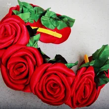 Rsb20 красные цветы handwear оголовье Coroa de Flores Para Cabelo для Обувь для девочек Женские аксессуары для волос