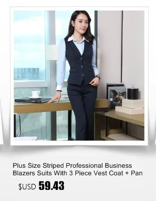 New Autumn Winter Ladies Career Pants Sets Work Wear Professional Form Suits Women Office Outerwear Plus Size XXXL