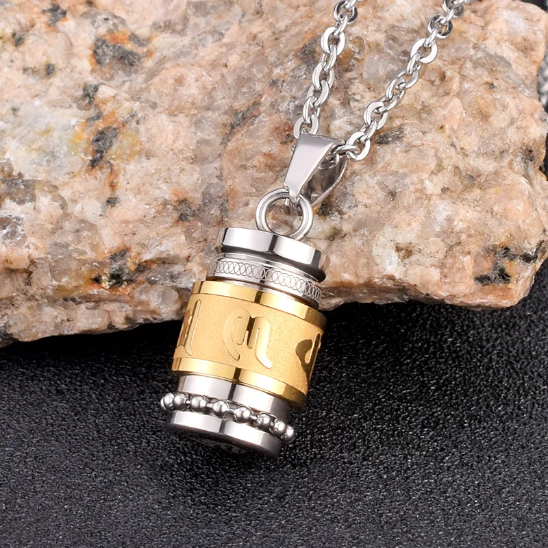 FREE CHAIN FREE GIFT BAG Unisex Gold Colored Buddha Spinner