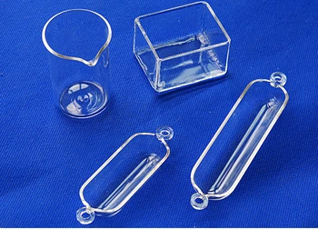 

Clear silica quartz boat with rings OD20*T1.5*L45