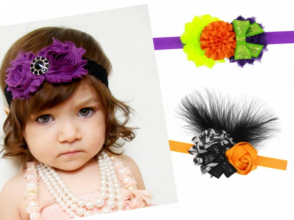 50pcs Girl Halloween Carnival Diamante Shabby Lace Chiffon Feather