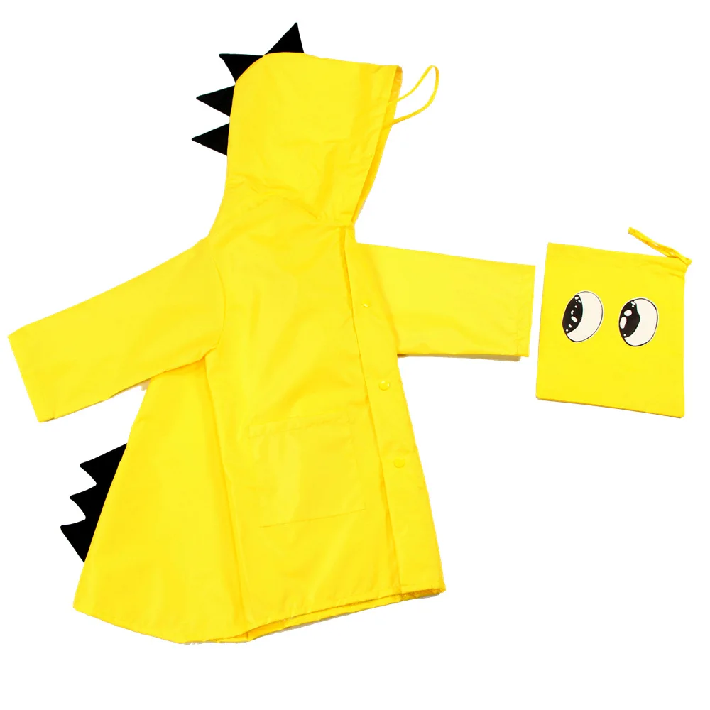 

Waterproof Kids Raincoat Rain Jacket Dinosaur Shaped Lightweight Cute Cartoon Rainwear Rain Slicker for Boy for Girl Age 1-10