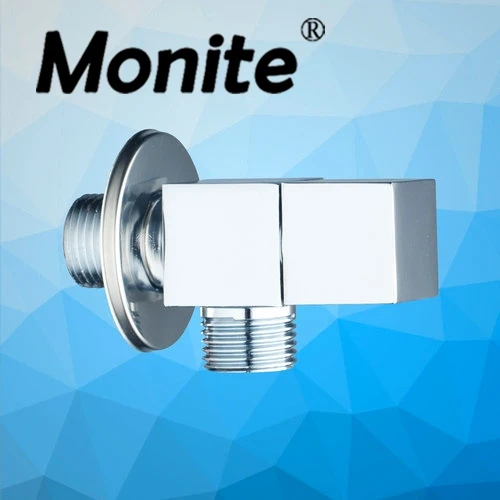 

Bathroom Accessory Chrome Wall Mounted 1/2*1/2 Square 6201 Bathtub Sink Angle Valves