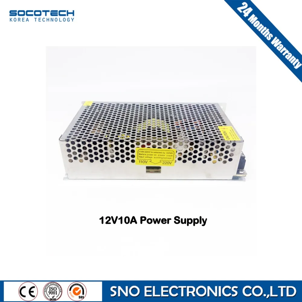 

Socotech High Quality 12V 10A 120W Switch Switching Power Supply for CCTV camera for Security System 110-240V