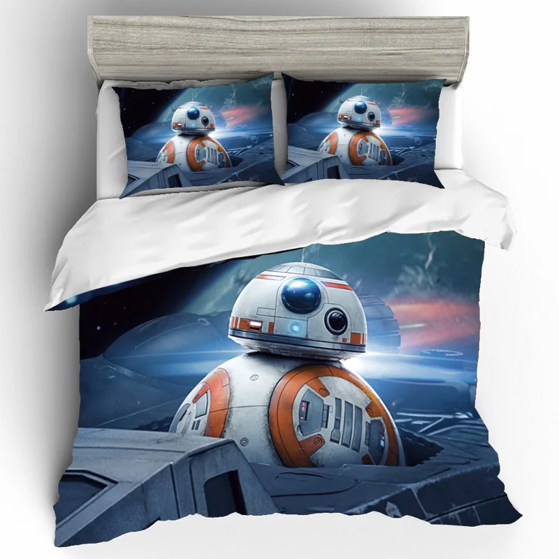 

Dropshipping Home Bedding Set Star Wars BB-8 Robot Print 3D Bedding Sets Duvet Cover Cotton Pillowcase Home Textile Bedclothes