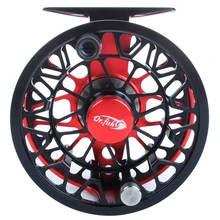 Регулируемая катушка для ловли нахлыстом из обработанной алюминиевой нержавеющей стали светло-лососевый цвет 2+ 1 Шариковые подшипники из нержавеющей стали высокой емкости