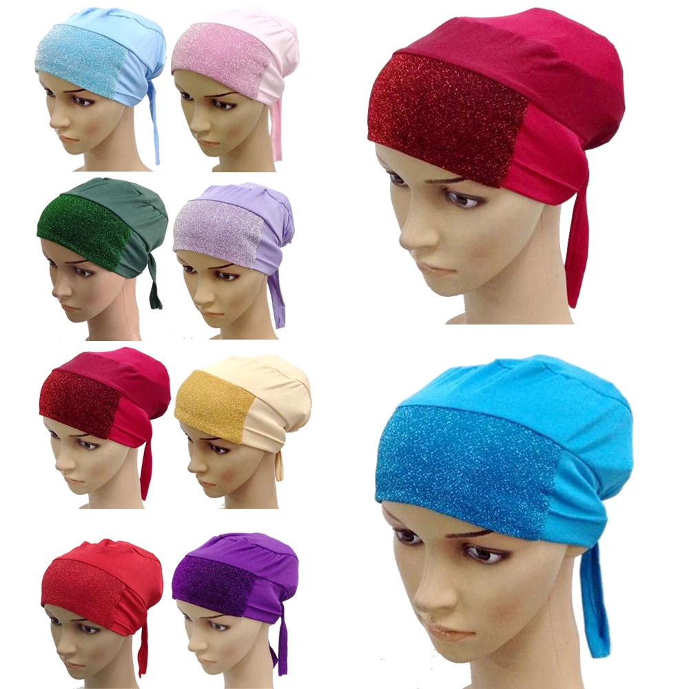 Ramadan Abaya Inner Hats Hijab Islamic Cotton Under Scarf Caps Headwear
