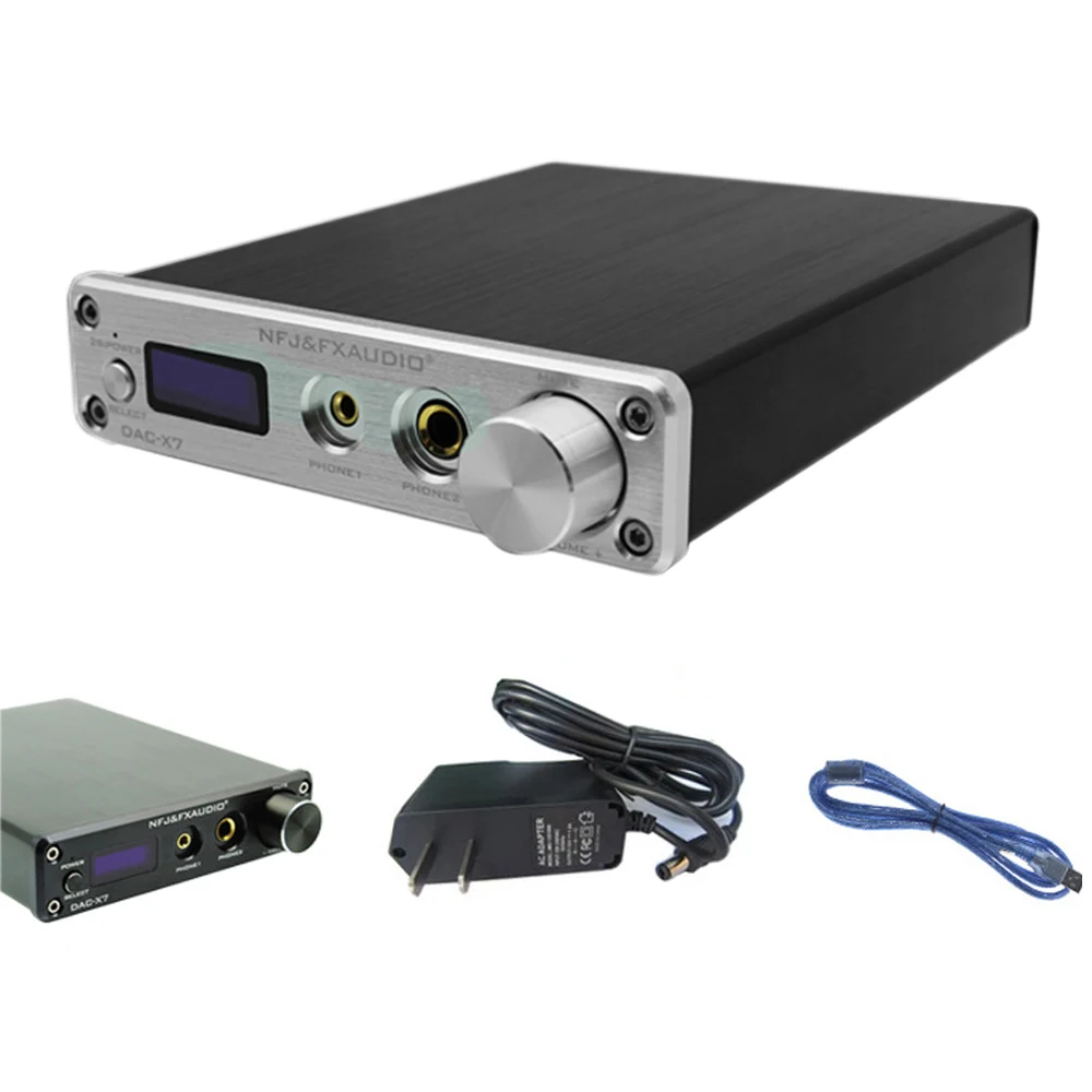 Fx-аудио DAC-X7 XMOS AK4490EQ USB DAC декодер HiFi аудио усилитель для наушников DSD256 OPA2604 TPA6120 USB/оптический/коаксиальный/AUX In