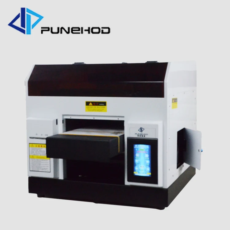 Punehod A4 Fully automatic Phone case printing machine multicolor high speed inkjet uv flatbed laser printer with free gifts