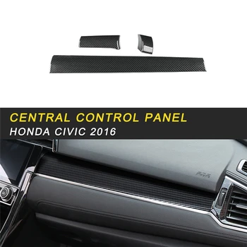 

Middle Console Central Control Panel Cover Trim Frame Sticker Interior Accessories for Honda Civic 2016 Car Styling