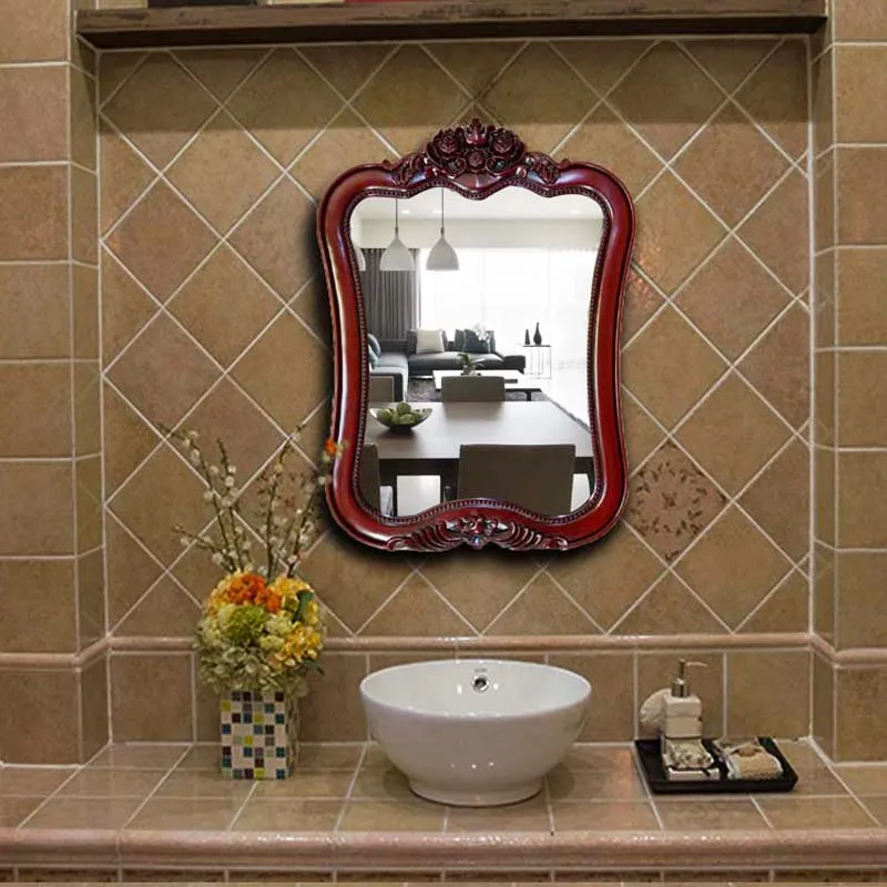 Wall Hanging Bathroom Mirror Bath decorate Mirror European Mirror Retro