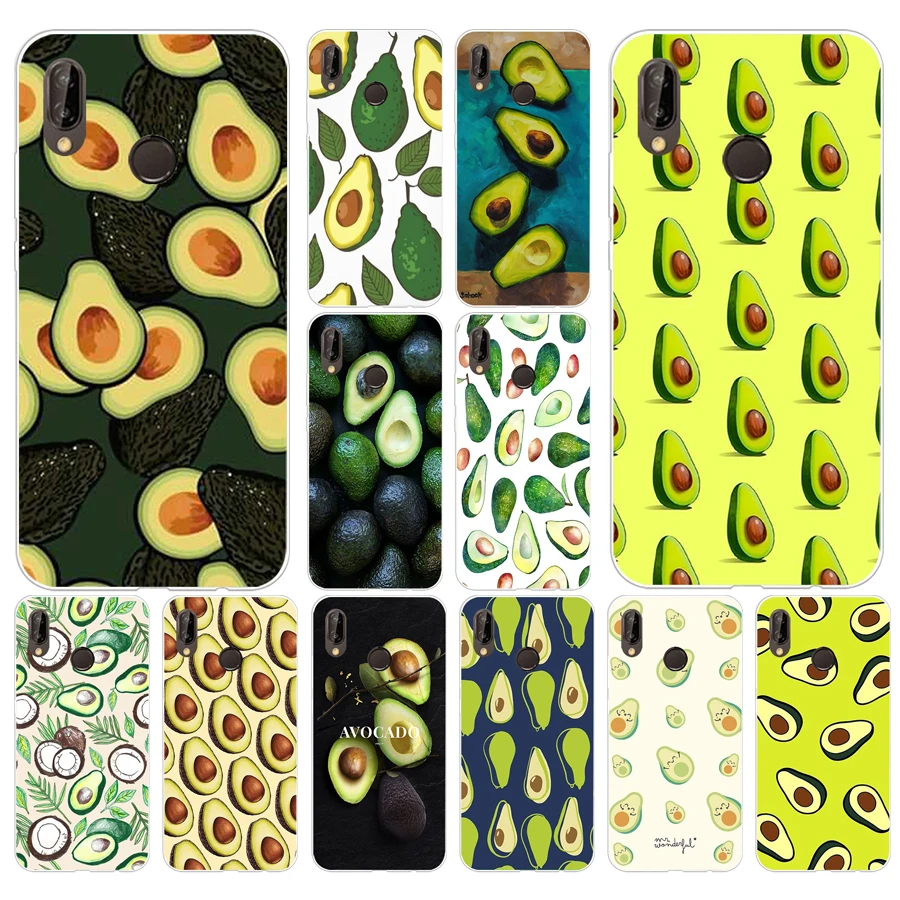 161H Avocado fruit art pattern Soft Silicone Tpu Cover Case for huawei Nova 3 3i p smart | Мобильные телефоны и