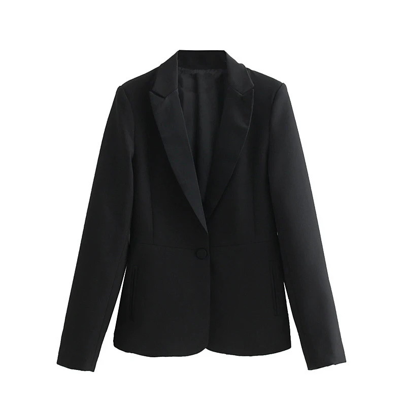 FOLOBE Мода весна для женщин Пиджаки для и куртки работы офисные женские туфли костюм тонкий черный одной кнопки бизнес женский