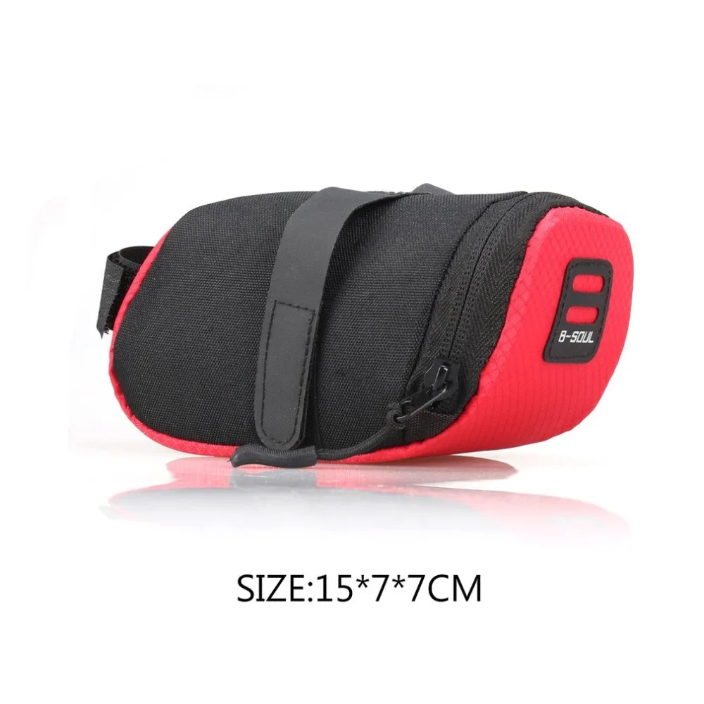 Clearance B-SOUL Waterproof Foldable Outdoor Cycling Accessories Mountain Road Bike Saddle Bag Bicycle Seat Bag Tail Rear Pouch Bag 3