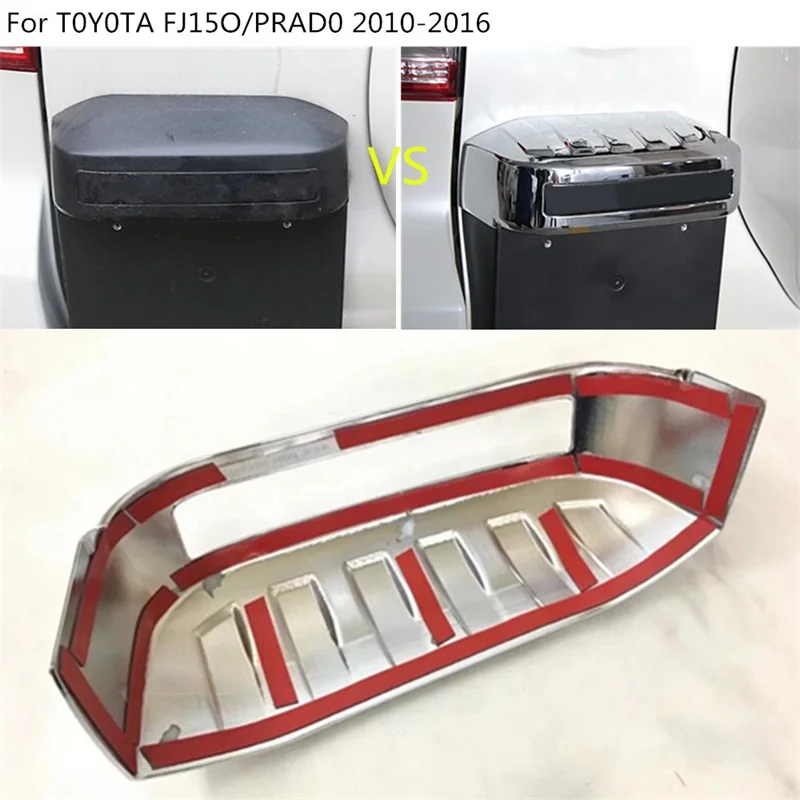 Car-rear-back-license-tag-registration-plate-towing-trim-frame-1pcs-For-Toyota-FJ150-Prado-2010
