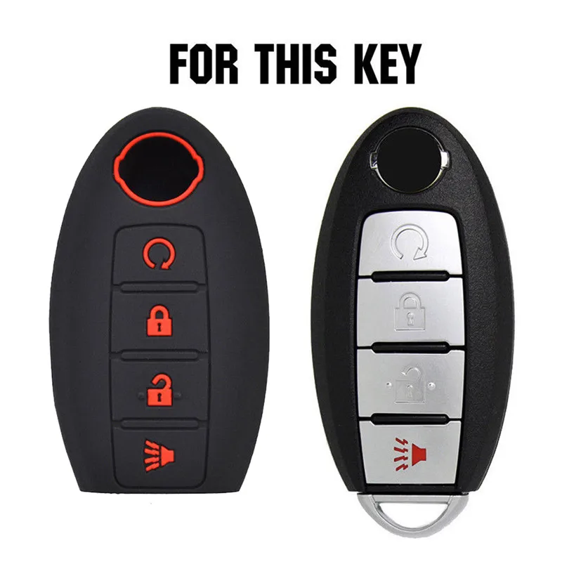 

Remote Key Case Cover Eco Friendly 4 Button High Quality Food Level Silicone Useful For Nissan Altima Maxima Murano Rogue#291726