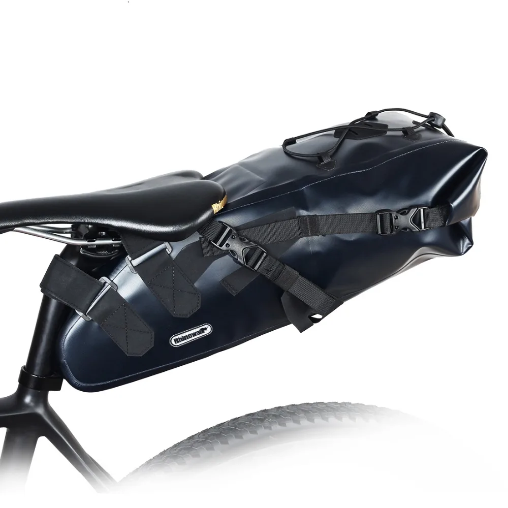 Perfect RHINOWALK Bicycle Bike Saddle Bags 10L High Capacity Tail Bag Prevent Rainwater MTB Road Cycling Travel Rear Goods Shelf Bags 1