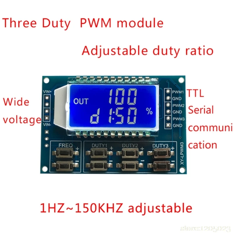 Генератор сигналов PWM частота импульсов рабочий цикл регулируемый модуль ЖК-дисплей Дисплей 1Hz-150Khz 3,3 V-30 V PWM борту модуль W315