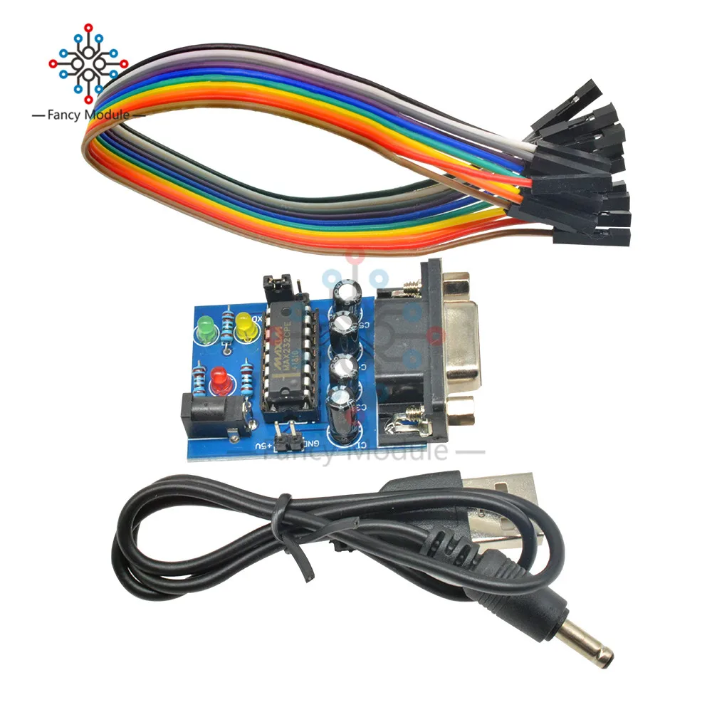 Модуль преобразователя RS232 в TTL COM серия MAX232 MAX232CPE чип передачи ATMEGA16 светодиодный