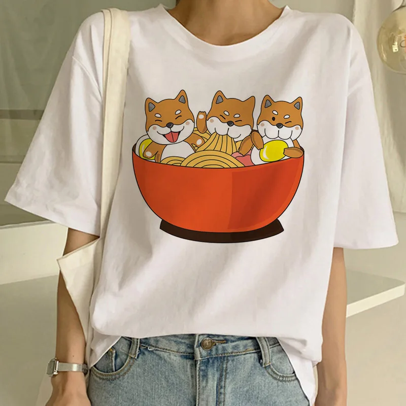 Shiba Inu футболка забавная Милая футболка с животными забавная графическая Корейская одежда Топ для женщин Ulzzang футболка Женские футболки Harajuku для женщин