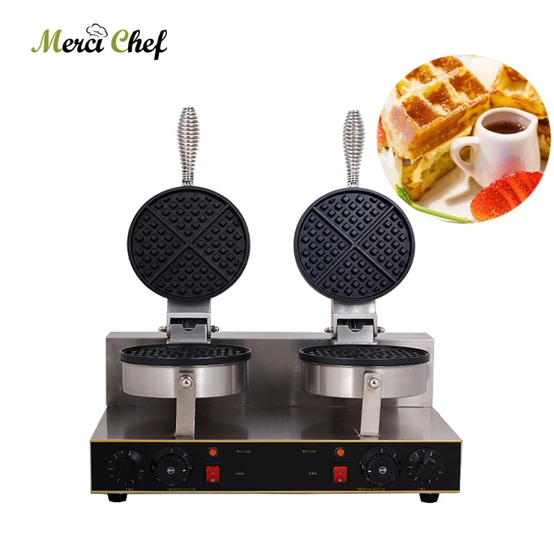 

ITOP Electric Waffle Maker Double Heads Waffle Machine Non-stick Surface Waffle Grill 220V Food Machine Fast Shipping