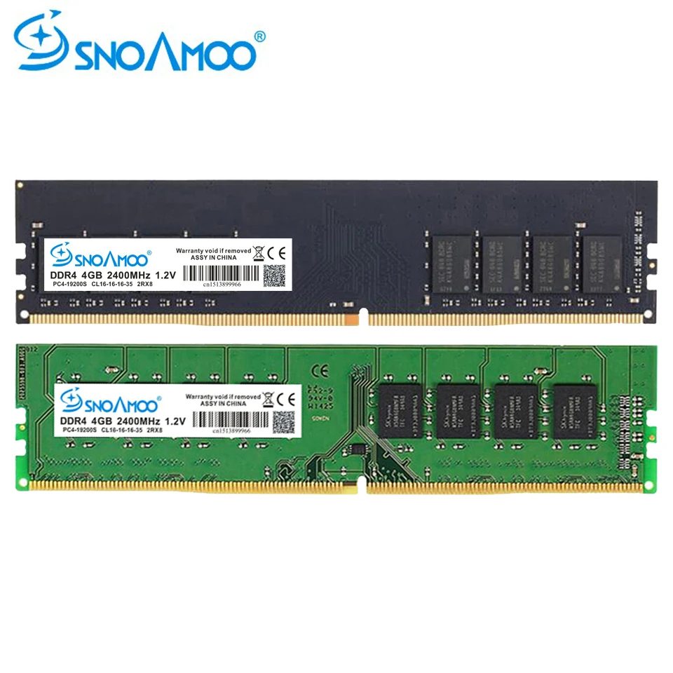 Оперативная память SNOAMOO DDR4 для настольных ПК 8 Гб 2133 МГц 2400 МГц CL1516 PC4-17000S 288-Pin 4 Гб DIMM для Intel Stick ARM Computer RAMs гарантия