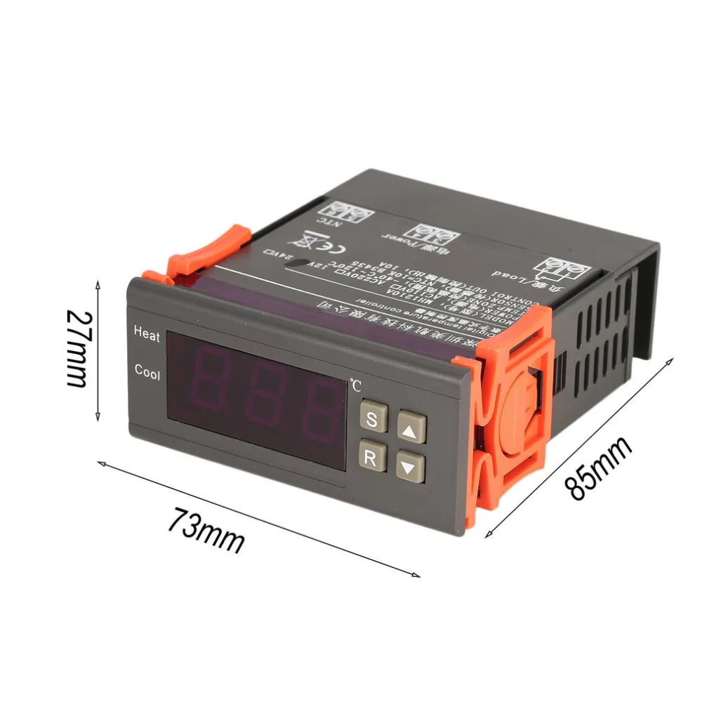 DC AC 12 V 110 V 220 V Термостат Регулятор цифровой lcd Температура в холодильнике контроллер на термоэлементах с датчиком