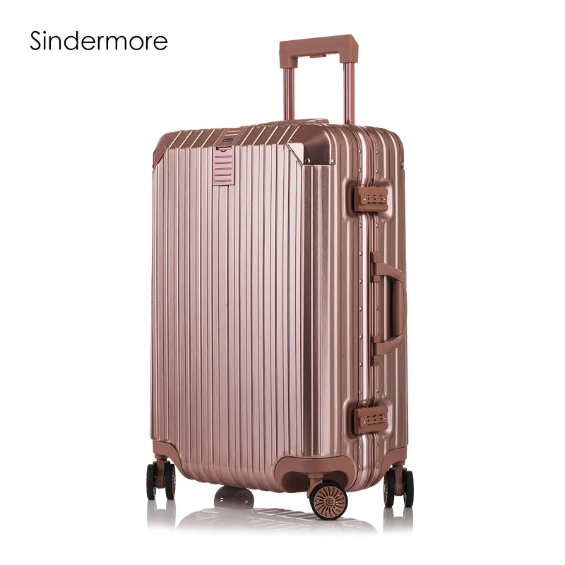 Fashion 8 color 20" 22" 24" 26" 29" Aluminum frame VS Polycarbonate hardside luggage carry ons