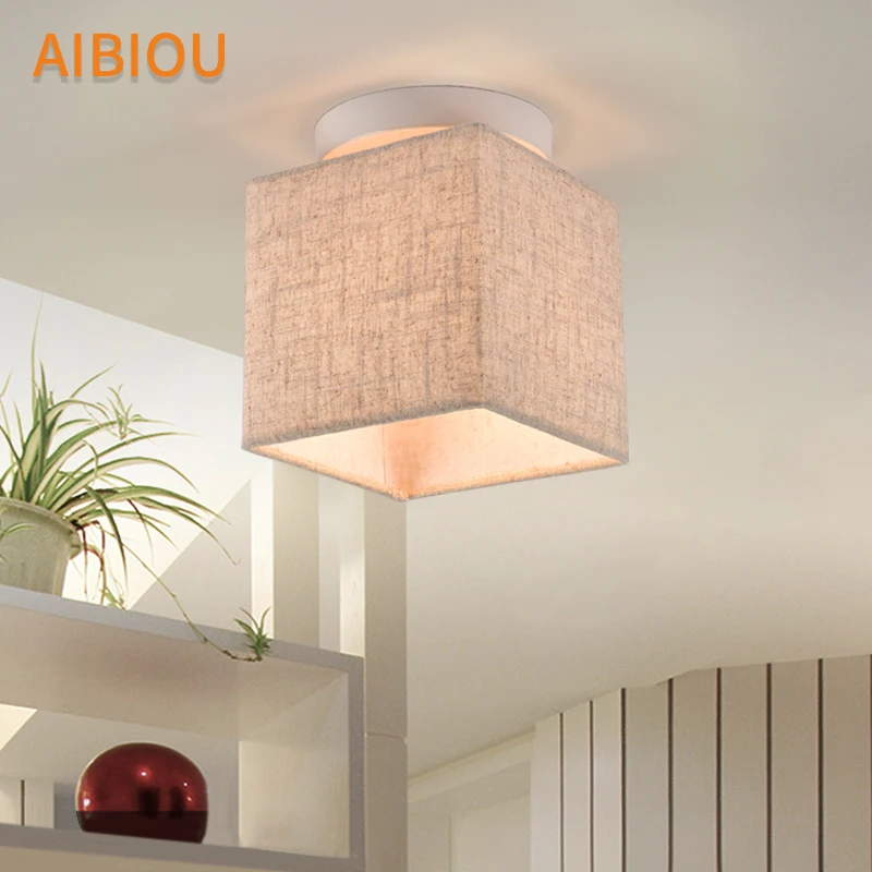 

AIBIOU Small LED Ceiling Lights Square Ceiling Lamp For Corridor Led Kitchen Lighting Fixtures Cloth Dining Luminaire