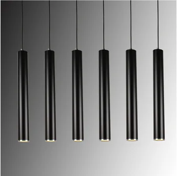 

100cm 4 lamps 48x6cm LED Pendant Lamp Bar Cylinder Pipe Pendant Light For Bar Kitchen Island Dining Living Room Shop Decoration