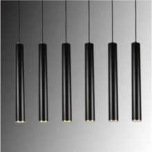 Arte creativo decoración led lámpara colgante bar cilindro tubo colgante de luz para la barra de la cocina isla de comedor sala de estar decoración de la tienda