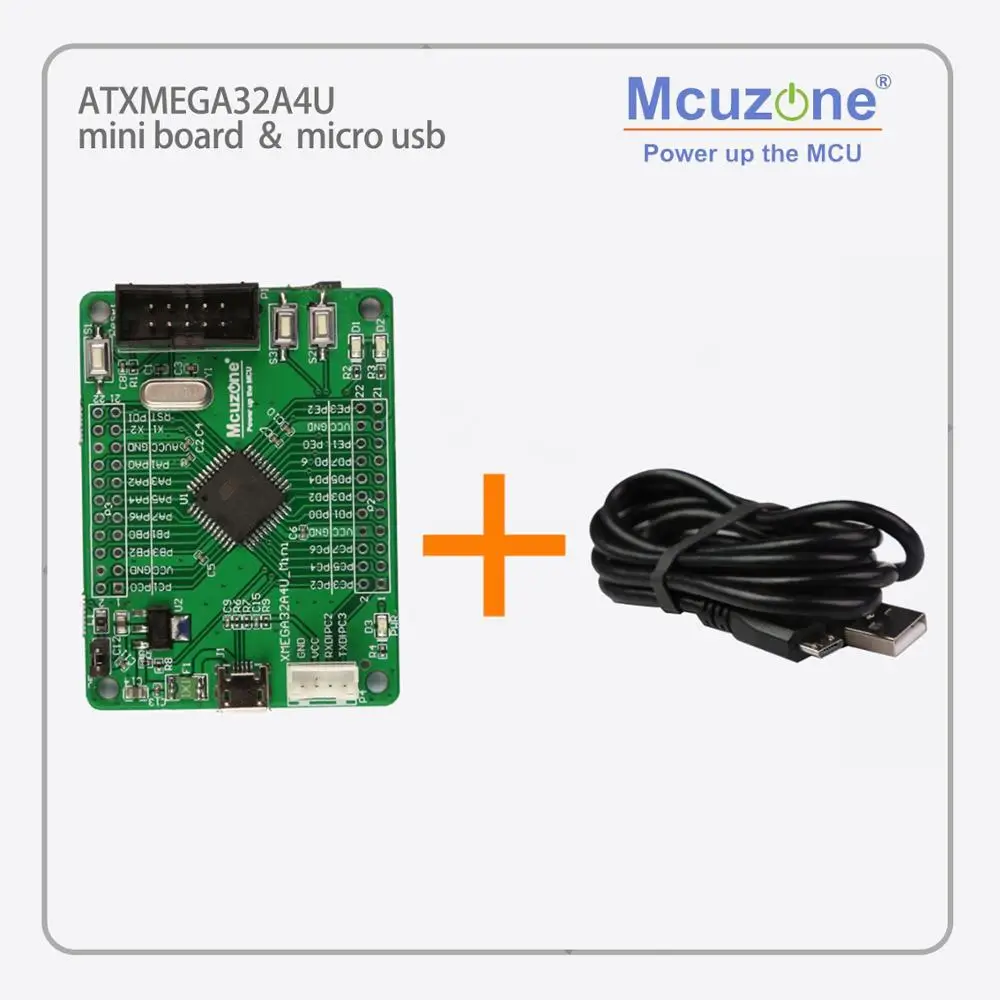 ATxmega32A4U мини-Плата USB программа PDI SD GPIO XMEGA32A4U 32A4U MCIROCHIP AVR 32A4 U - Цвет: BOARD and usb cable